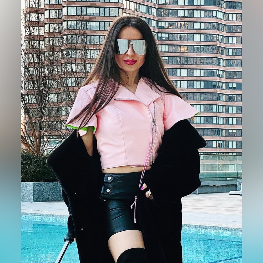 Black Leather Women Shorts